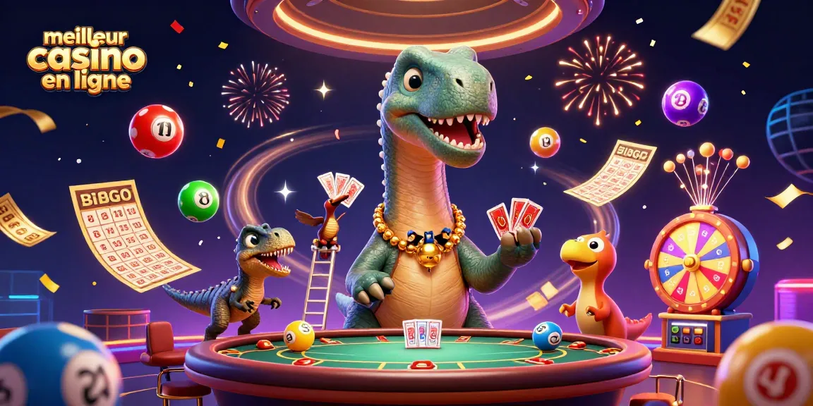 Vibrez avec le meilleur casino en ligne grâce à une scène festive de jackpot colorée et dynamique.