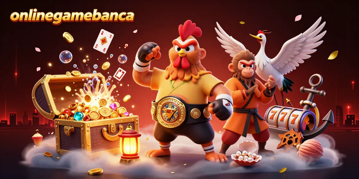 Engage with onlinegamebanca's thrilling casino scene showcasing vibrant characters and dynamic gaming elements.