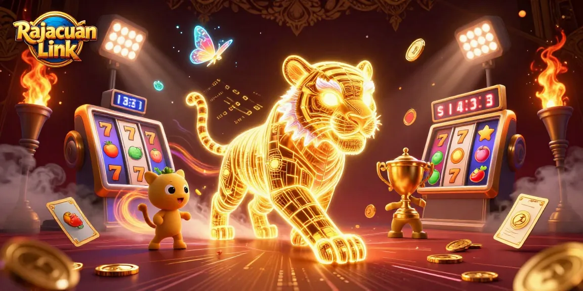 Menangkan dalam permainan Rajacuan Link dengan simbol slot keberuntungan yang bersinar.