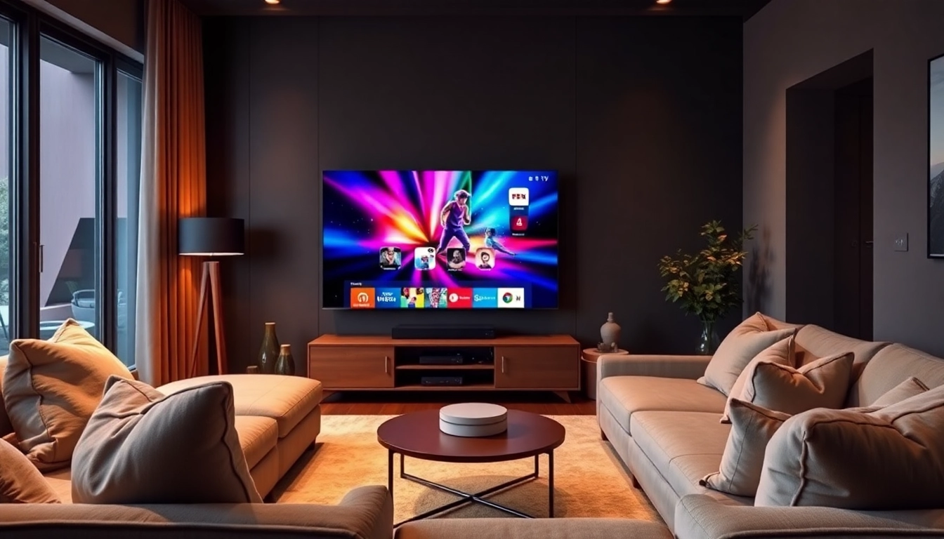 Experience the benefits of a free iptv trial in a cozy home setting with vibrant streaming content.