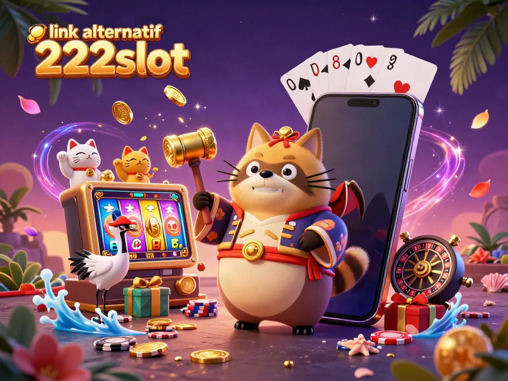 Gali peluang menang dengan link alternatif 222slot dalam suasana kasino yang ceria dan beruntung.