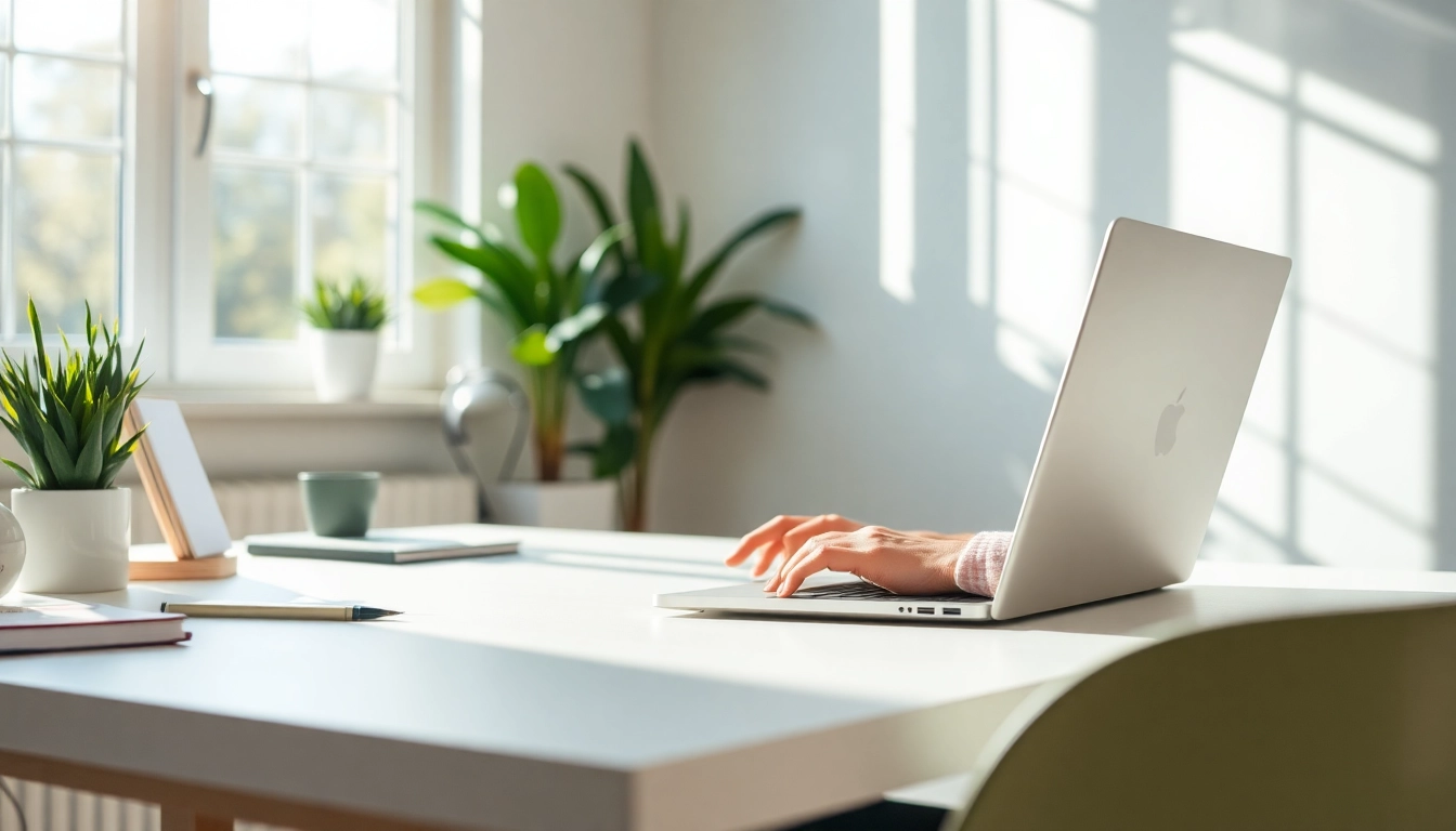 Your Most Productive Life illustrated through a focused individual at a desk with natural lighting.