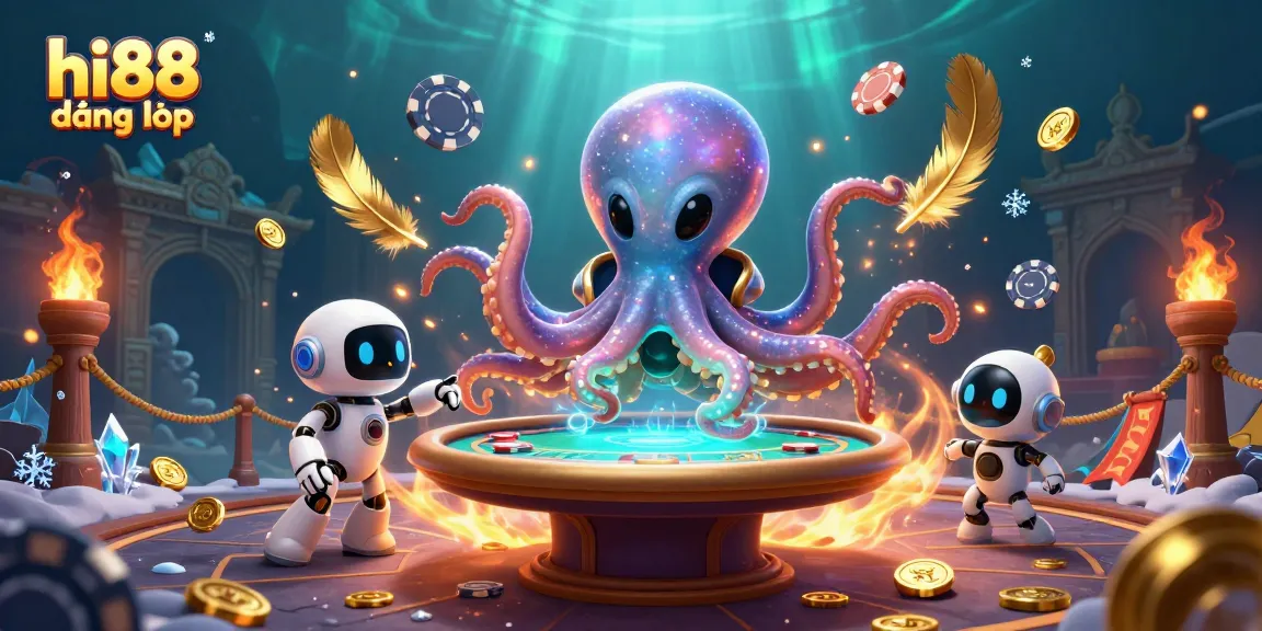 Experience the excitement of hi88 đăng nhập at a holographic poker table with a cosmic twist.
