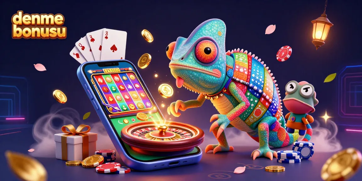 Experience winning strategies with deneme bonusu at vibrant online casinos showcasing 3D chameleon owner.