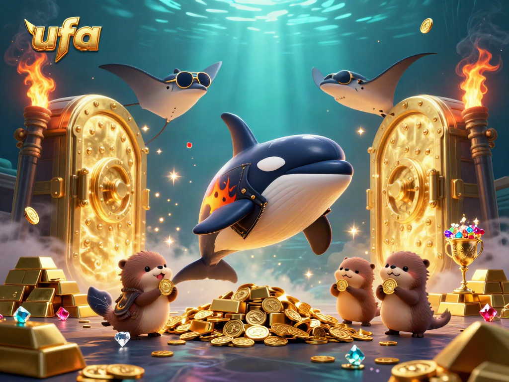 ออร์กำลังมีการเล่นเกม ufa พร้อมเหรียญทองและการกระทำที่เต็มไปด้วยพลัง