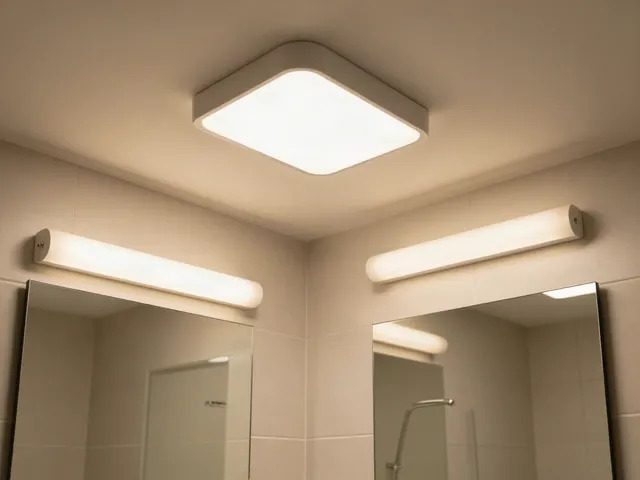 Instalare aplica LED baie pentru un iluminat modern și economic într-un spațiu de baie elegant.