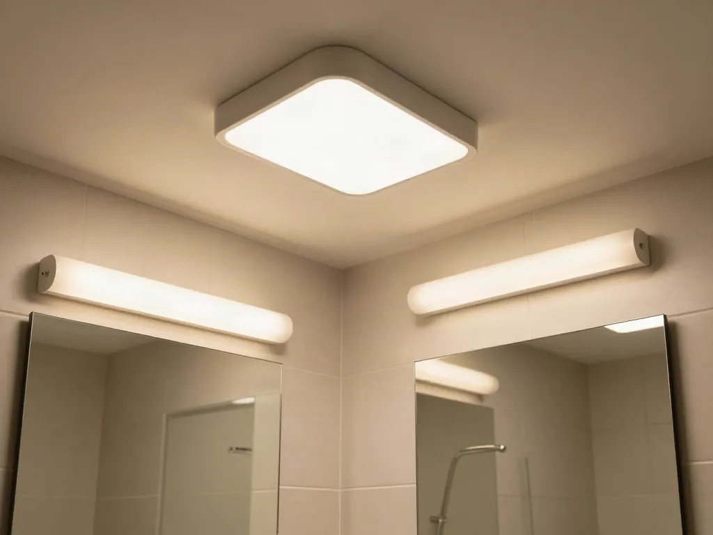 Instalare aplica LED baie pentru un iluminat modern și economic într-un spațiu de baie elegant.