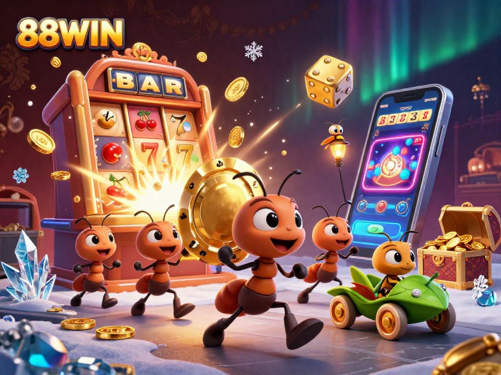 Join the 88WIN adventure with vibrant ants in luxury gameplay settings!