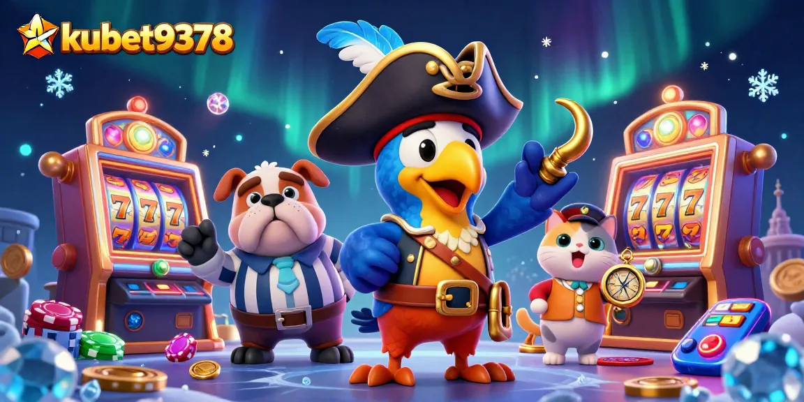 Experience the excitement of kubet9378 with vibrant 3D characters and casino-themed elements.