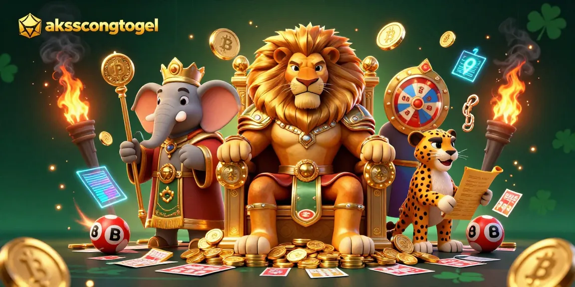 Engage in colorful lottery and bingo fun with aksescongtogel in this vibrant digital illustration.