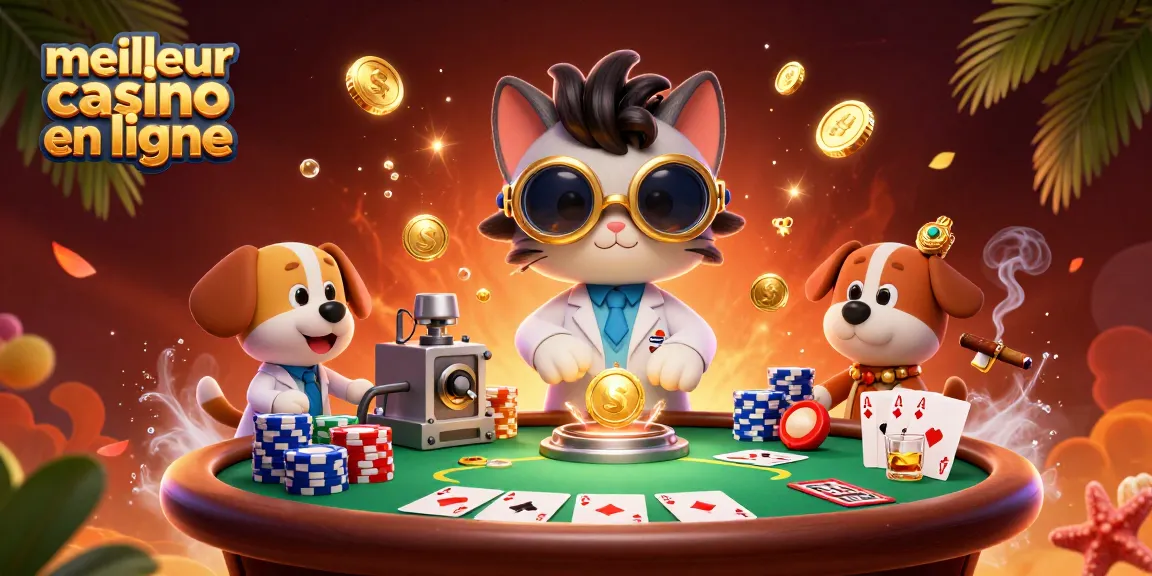 Revivez l'excitation du meilleur casino en ligne avec notre illustration animée.