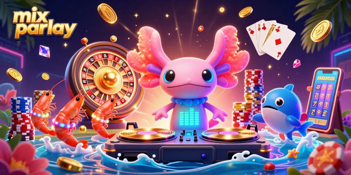 Engage in mix parlay betting with vibrant 3D characters and dynamic casino elements
